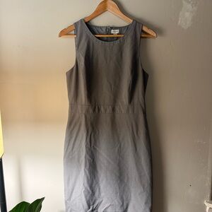 J. Crew Charcoal Sleeveless Midi Dress